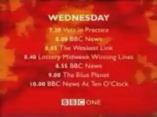 Thumbnail image for BBC One (Schedule Changes)  - 12/9/2001