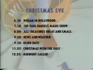 Thumbnail image for BBC1 (Menu & Closedown)  - Christmas 1990