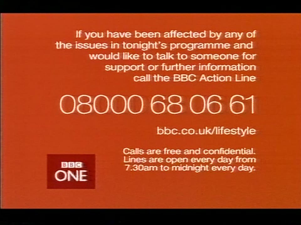 Thumbnail image for BBC One (Action Line)  - 2004