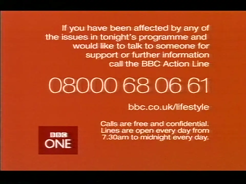Thumbnail image for BBC One (Action Line)  - 2004
