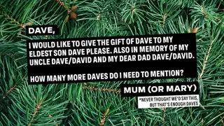 Thumbnail image for Dave (Message - 23/12)  - Christmas 2023